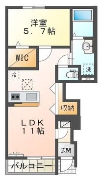 シャリテ (1LDK/1階)の間取り写真