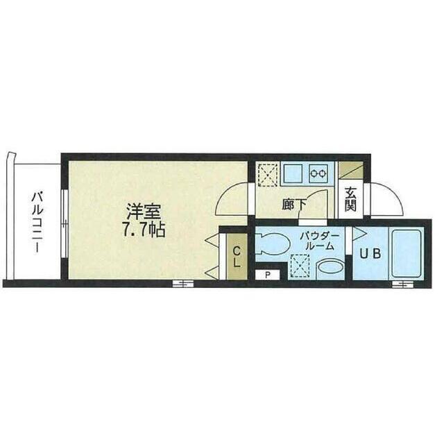 グリッドハウス南大井(1K/3階)の間取り写真
