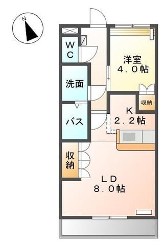 ミロワール伍番館(1LDK/1階)の間取り写真