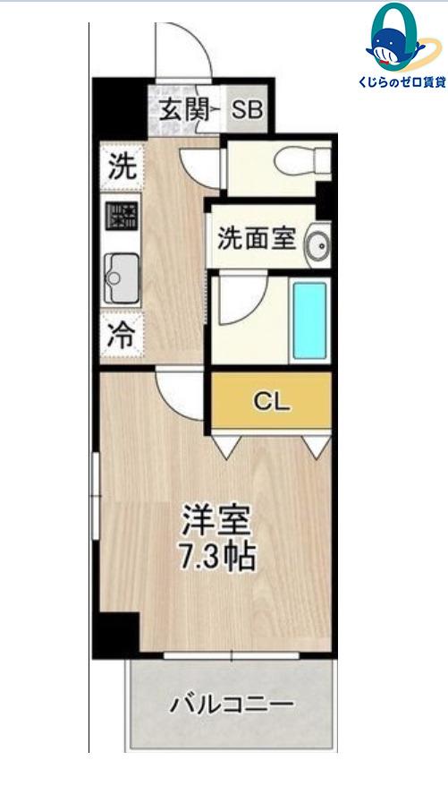 CITY SPIRE 名駅前(1K/11階)の間取り写真