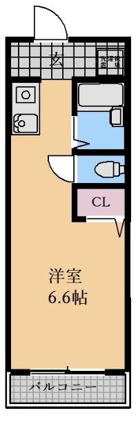 メゾン内方(ワンルーム/2階)の間取り写真
