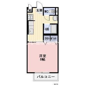 ピースサンライズ(1K/2階)の間取り写真