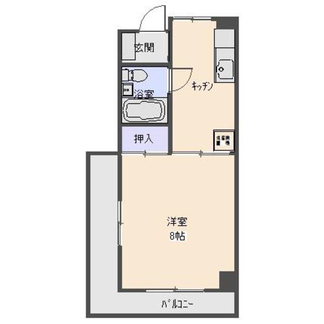 ブレイブマンション(1K/4階)の間取り写真