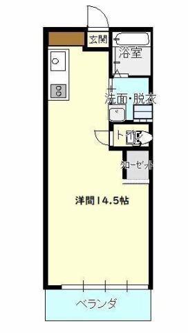 TOKIWA34ビル(ワンルーム/4階)の間取り写真
