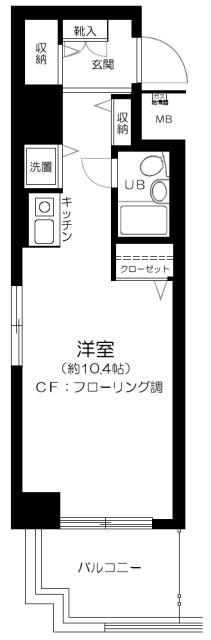 メイツ伊勢佐木長者町(ワンルーム/7階)の間取り写真