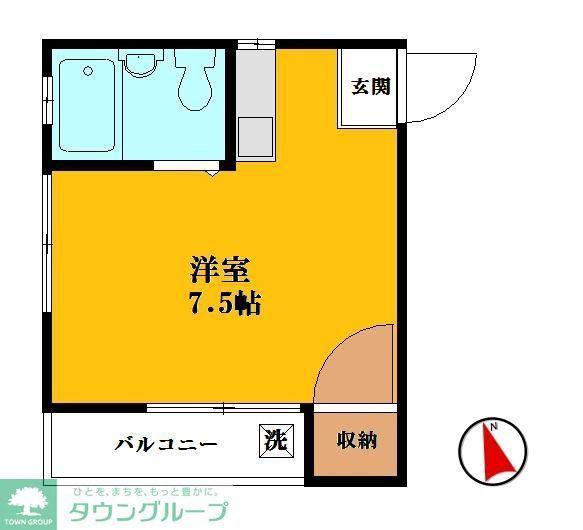 百合ヶ丘サンコープ(ワンルーム/2階)の間取り写真
