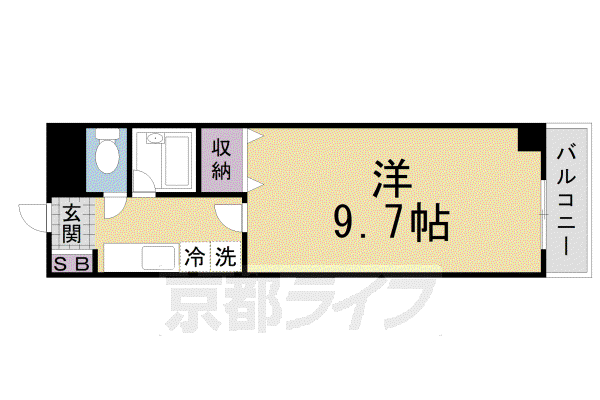 ハートフルマンション(1K/2階)の間取り写真