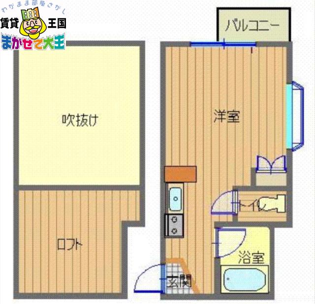 プルミエル銭座(ワンルーム/2階)の間取り写真