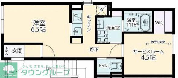 FOLS CLASS 三軒茶屋II(1SK/2階)の間取り写真