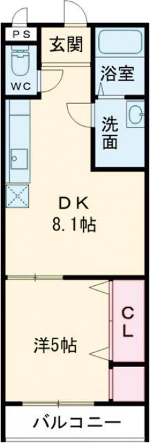 フジパレス堺鳳中II番館(1DK/1階)の間取り写真