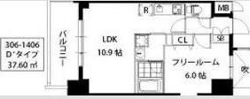 S-RESIDENCE江坂(1LDK/5階)の間取り写真