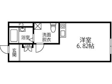 MIISA HOSHIKAWA(ワンルーム/1階)の間取り写真