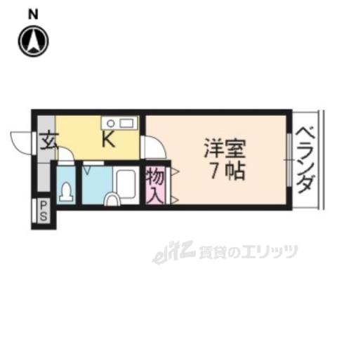 エクセレント秋桜(1K/3階)の間取り写真