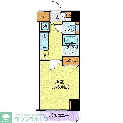 プレール天王洲アイル弐番館(1K/5階)の間取り写真