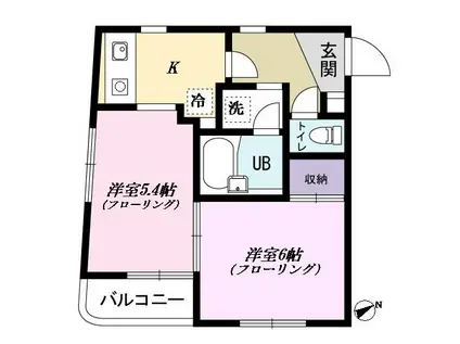 TRES西荻(2K/3階)の間取り写真