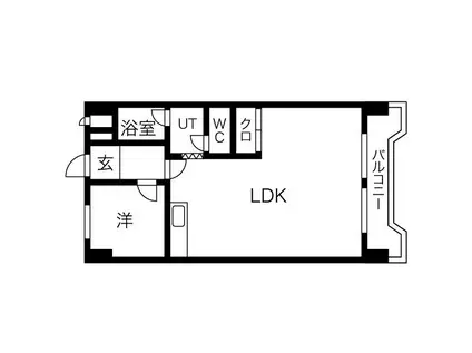 サンシャイン大須(1LDK/3階)の間取り写真