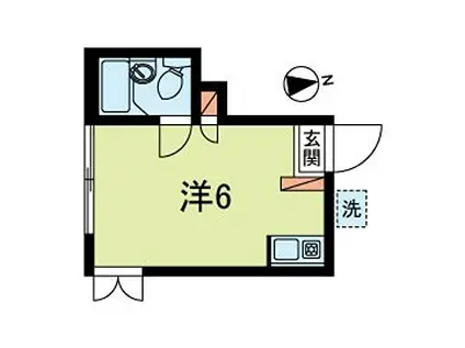サットンプレイス東高円寺A(ワンルーム/1階)の間取り写真