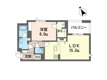 マイランド橋本(1LDK/4階)の間取り写真