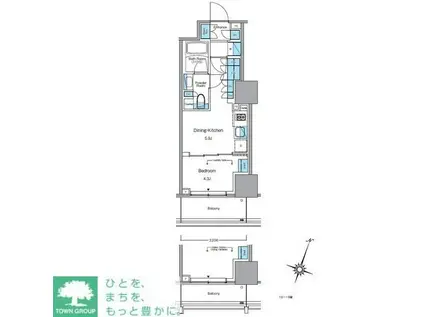 ルフォンプログレ渋谷ヒルトップ(1DK/14階)の間取り写真