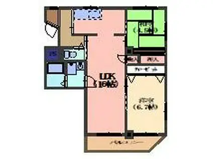 アビタマルフク(2LDK/3階)の間取り写真