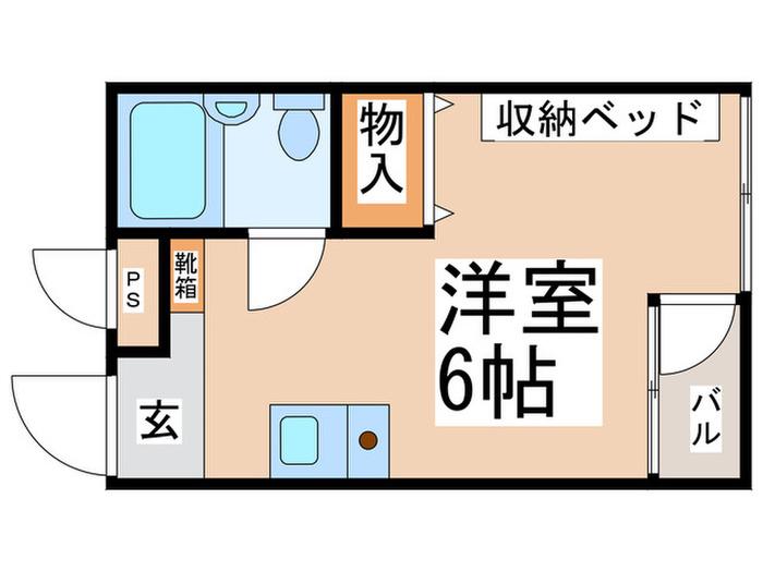 ハウスレディシックス(ワンルーム/2階)の間取り写真