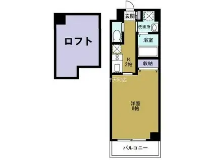 エグゼ大阪BAY(1SK/8階)の間取り写真
