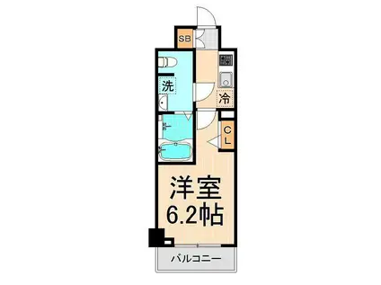 CREVISTA北綾瀬(1K/1階)の間取り写真