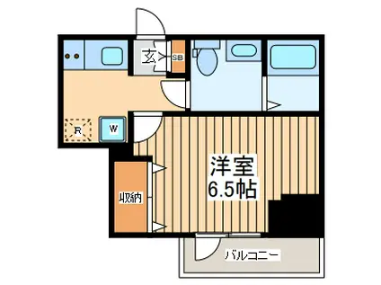 ルフレプレミアム川崎(1K/2階)の間取り写真