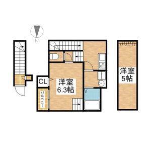RESIDENCER名古屋(1K/2階)の間取り写真