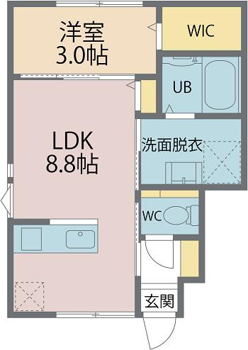 FELICE春のそよ風とラテ(1LDK/1階)の間取り写真