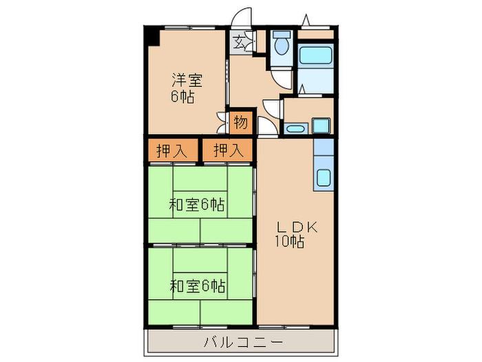 サンシャイン20(3LDK/1階)の間取り写真