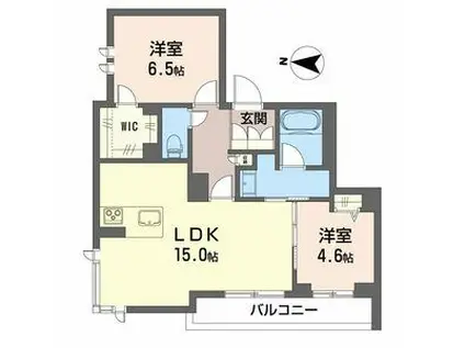 ソサイティ掛尾(2LDK/2階)の間取り写真