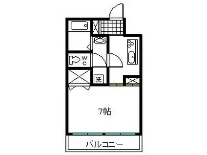 上毛電鉄 西桐生駅 徒歩29分 3階建 築26年(1K/2階)の間取り写真
