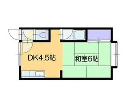 カレッジハウス若葉NO.1(1DK/3階)の間取り写真