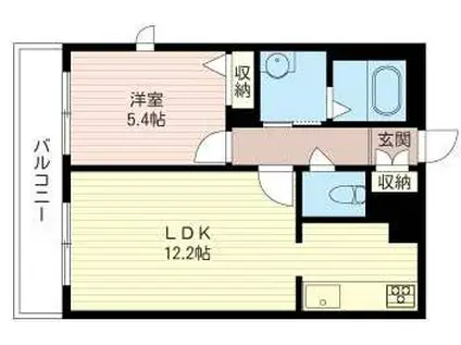 メゾンきみ(1LDK/2階)の間取り写真