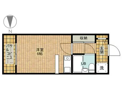 セシーズイシイ8(ワンルーム/4階)の間取り写真