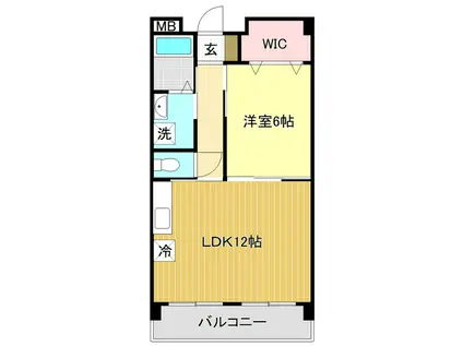 マリベールTANOUCHI(1LDK/1階)の間取り写真