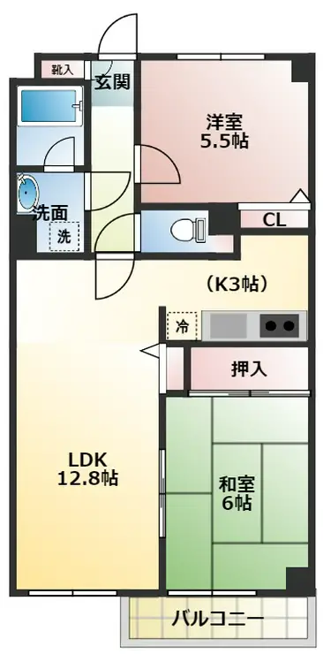 ベルグレイス八雲台 1階階 間取り