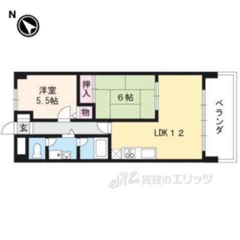 エクセルYOKONE(2LDK/2階)の間取り写真