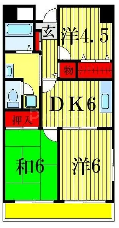 トップアイランドコーポ 7階階 間取り