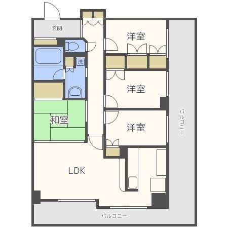 フロンティアタワー日本橋(4LDK/13階)の間取り写真