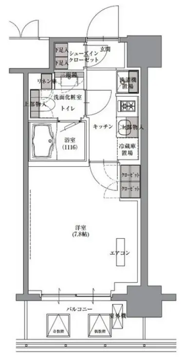 プレジリア人形町 8階階 間取り