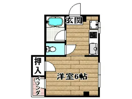 高槻井上ビル(1K/5階)の間取り写真