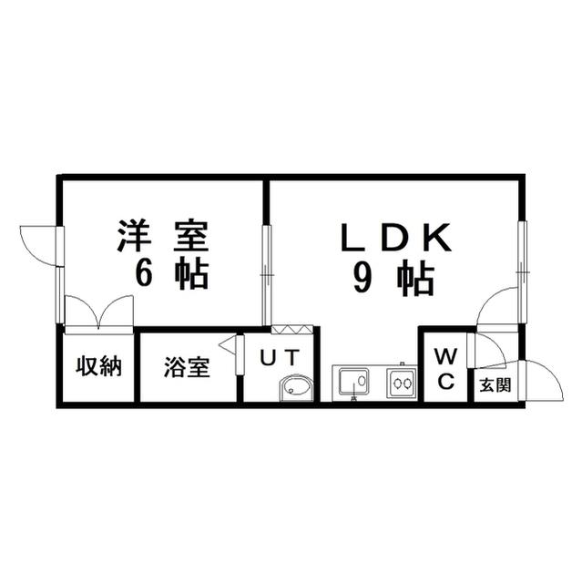 フラワーアイ(1LDK/2階)の間取り写真