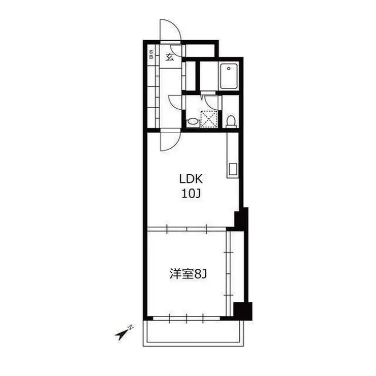 コスモパレス 1階階 間取り