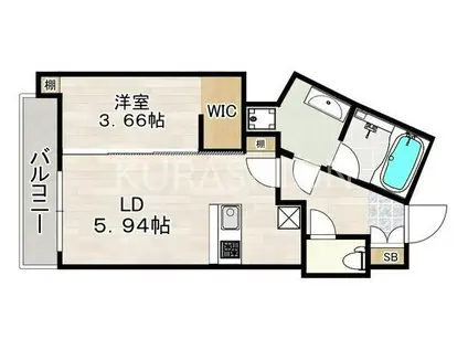 C CHARMANT HAKATA(1LDK/8階)の間取り写真