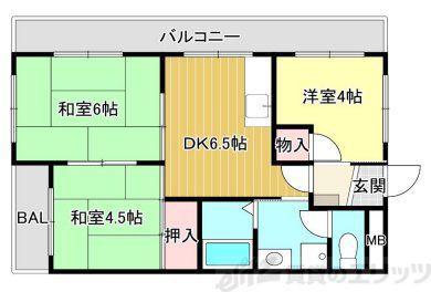 フルールハイツ(3DK/3階)の間取り写真