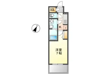 S-RESIDENCE金山三丁目(1K/12階)の間取り写真