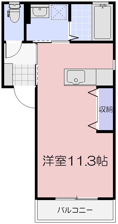 シャーメゾンリーフ(ワンルーム/1階)の間取り写真