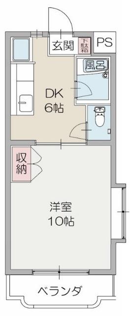 プレミール神田沢(1DK/2階)の間取り写真